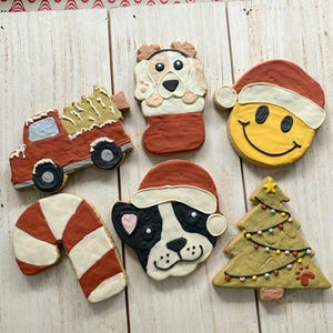 Christmas Dog Treats, Holiday Dog Cookies, Gourmet Gift for Dogs, 6 Count