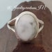 White Howlite RingSterling Silver RingMarble Stone Ring image 0