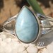 Natural Larimar RingSterling Silver RingStatement image 0