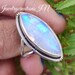 Rainbow Moonstone RingMarquise Cab Sterling SilverBlue image 0