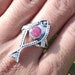 Ruby RingSterling Silver RingFish Shape RingAntique image 0