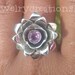 Natural Amethyst Ring925 Sterling Silver RingFlower image 0