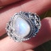 Rainbow Moonstone Ring 925 Sterling SilverBridesmaid image 0