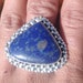 Lapis Lazuli Ring92.5% Sterling Silver RingBohemian image 0