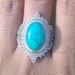 Turquoise Ring925 Sterling Silver RingDesigner RingBohemian image 0