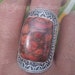 Orange Copper Turquoise Ring925 Silver RingDecember image 0