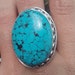 Turquoise Ring925 Sterling SilverDesigner RingLarge Stone image 0