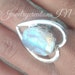 Moonstone Ring925 Silver Rough Moonstone RingHeart Shape image 0