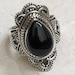 Black Onyx RingSterling Silver RingBohoGypsy RingNatural image 0