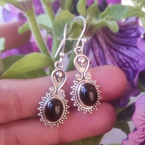 Black Onyx Earring,Sterling Silver,Onyx Gemstone Jewelry,Dangle Earring,Black Drop Earring,Fashion Earring,Dainty Earring,Best Gift For Her