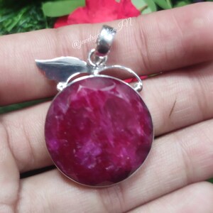 Red Ruby Pendant,925 Sterling Silver,Gothic Pendant,Ruby Gemstone,Statement Pendant,Wedding Jewelry,July Birthstone,Promise Pendant,BohoChic