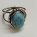 Natural Larimar Ring Sterling Silver Ring Statement Ring image 0