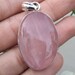 Rose Quartz Pendant925 Sterling Silver PendantVintage image 0