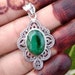 Emerald Pendant925 Sterling SilverMay BirthstoneArtisan image 0