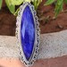 Sapphire Ring 925 Silver Ring Long Ring Statement Ring image 0