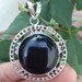 Black Onyx Pendant925 Sterling SilverBohemian image 0