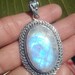 Moonstone Pendant925 Sterling SilverJune BirthstoneBlue image 0