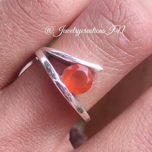 Natural Carnelian Ring,925 Sterling Silver,Boho Ring,Statement Ring,Bridal Ring,Hippie Ring,Alternate Engagement Ring,Gift For Wife,Giftidea
