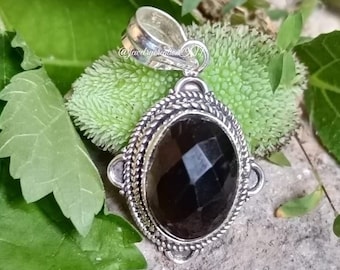 Smoky Quartz Pendant,925 Sterling Silver,Oval Cut Gemstone Pendant,Vintage Pendant,Healing Pendant,Natural Gemstone,Wedding Jewelry,Gift Her