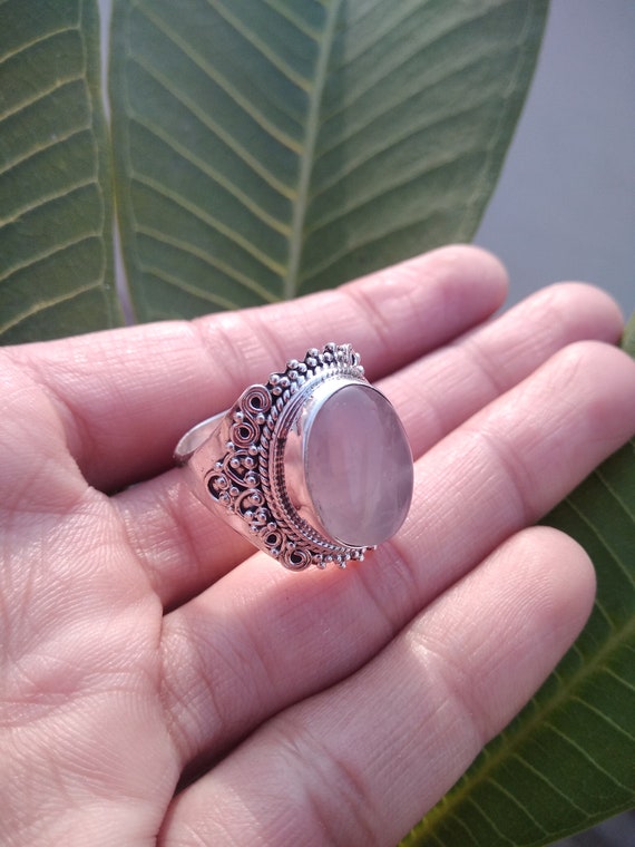 Bague pierre rose pale sale