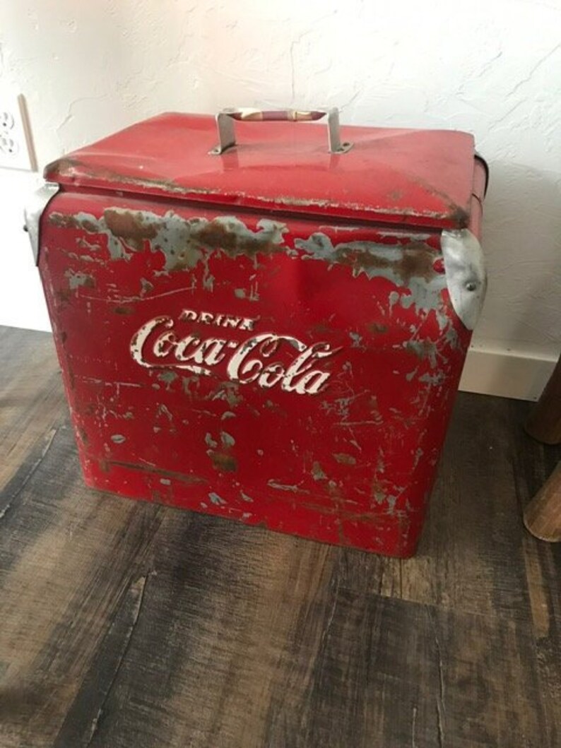vintage coca cola ice chest