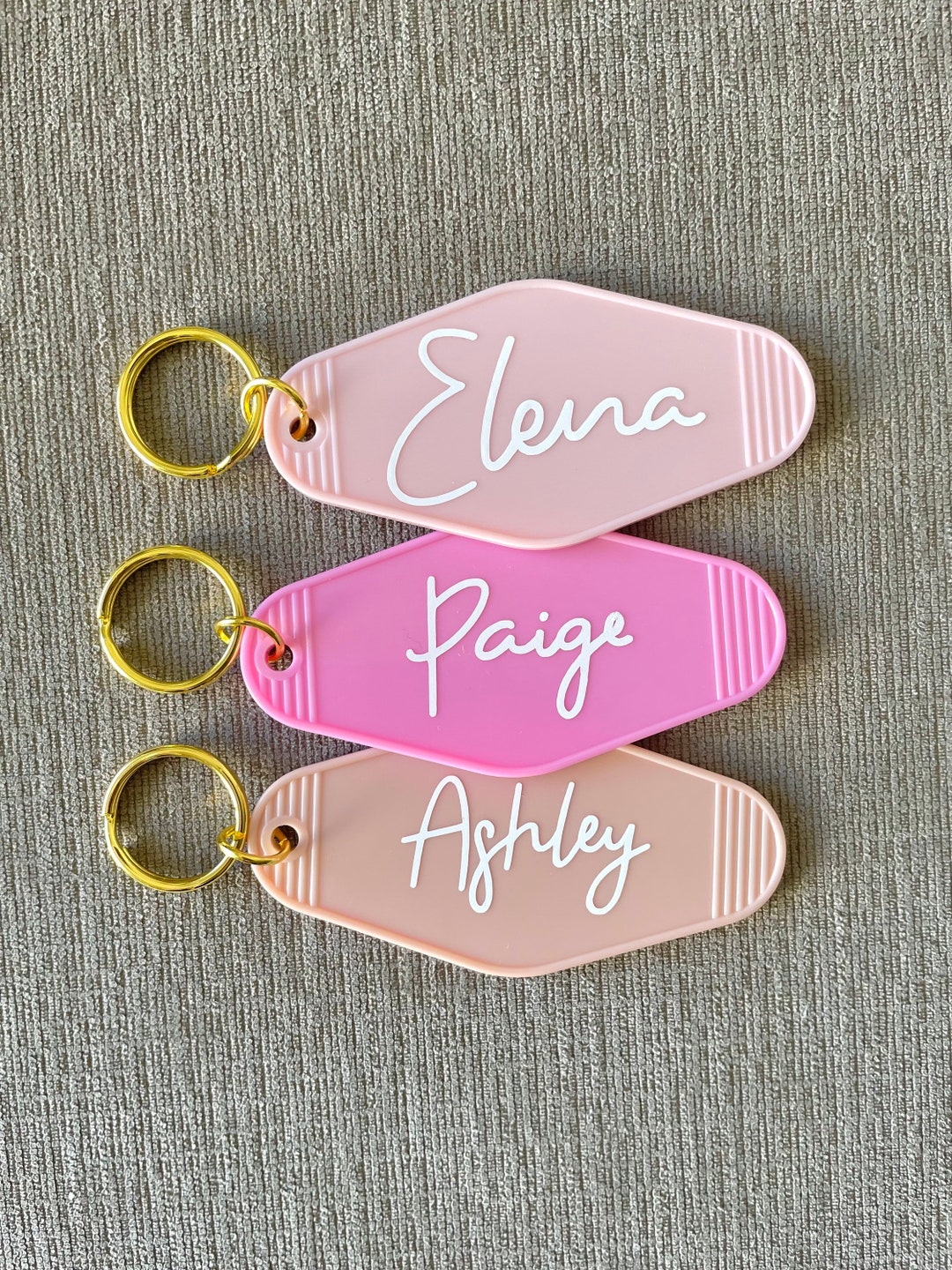 Personalized Keychain | Custom Name Keychain, Custom Motel Keychains ...