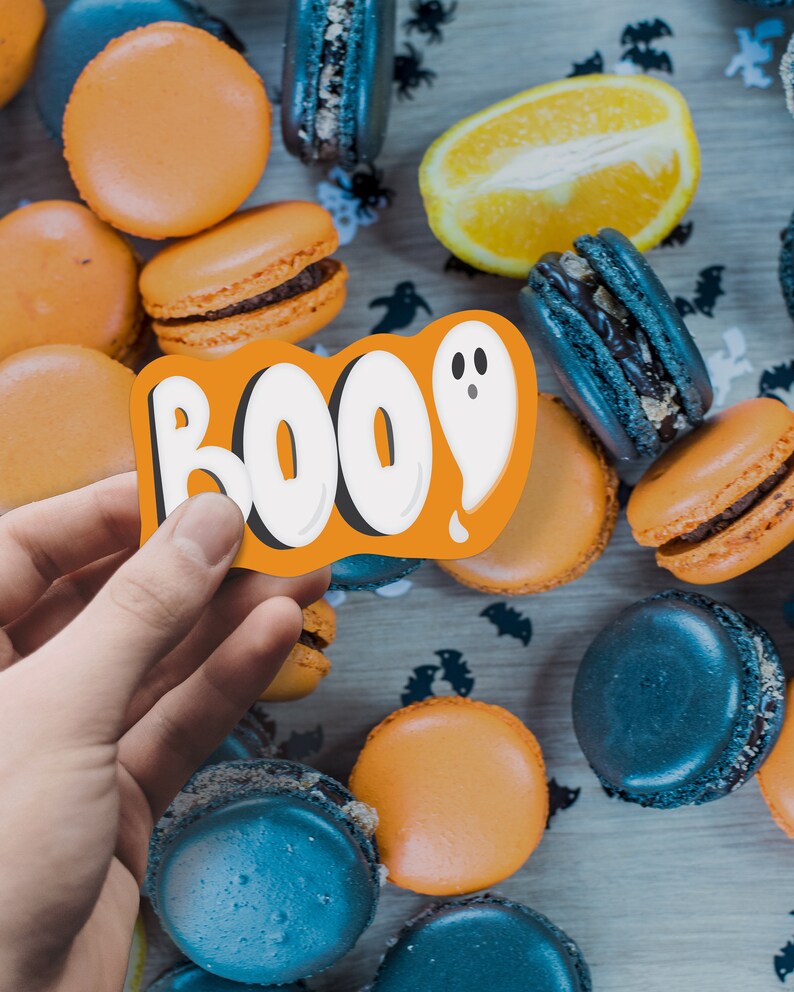 BOO Halloween Sticker Vinyl Sticker Spooky Season Halloween, Halloween Decor Gift Idea image 3