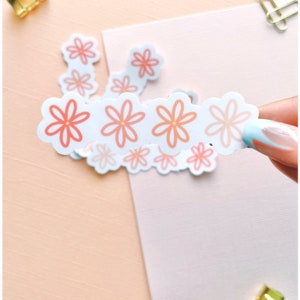 Flower Power Matte Vinyl Sticker | Waterproof sticker, Flower Stickers | Plant Sticker | Matte stickers