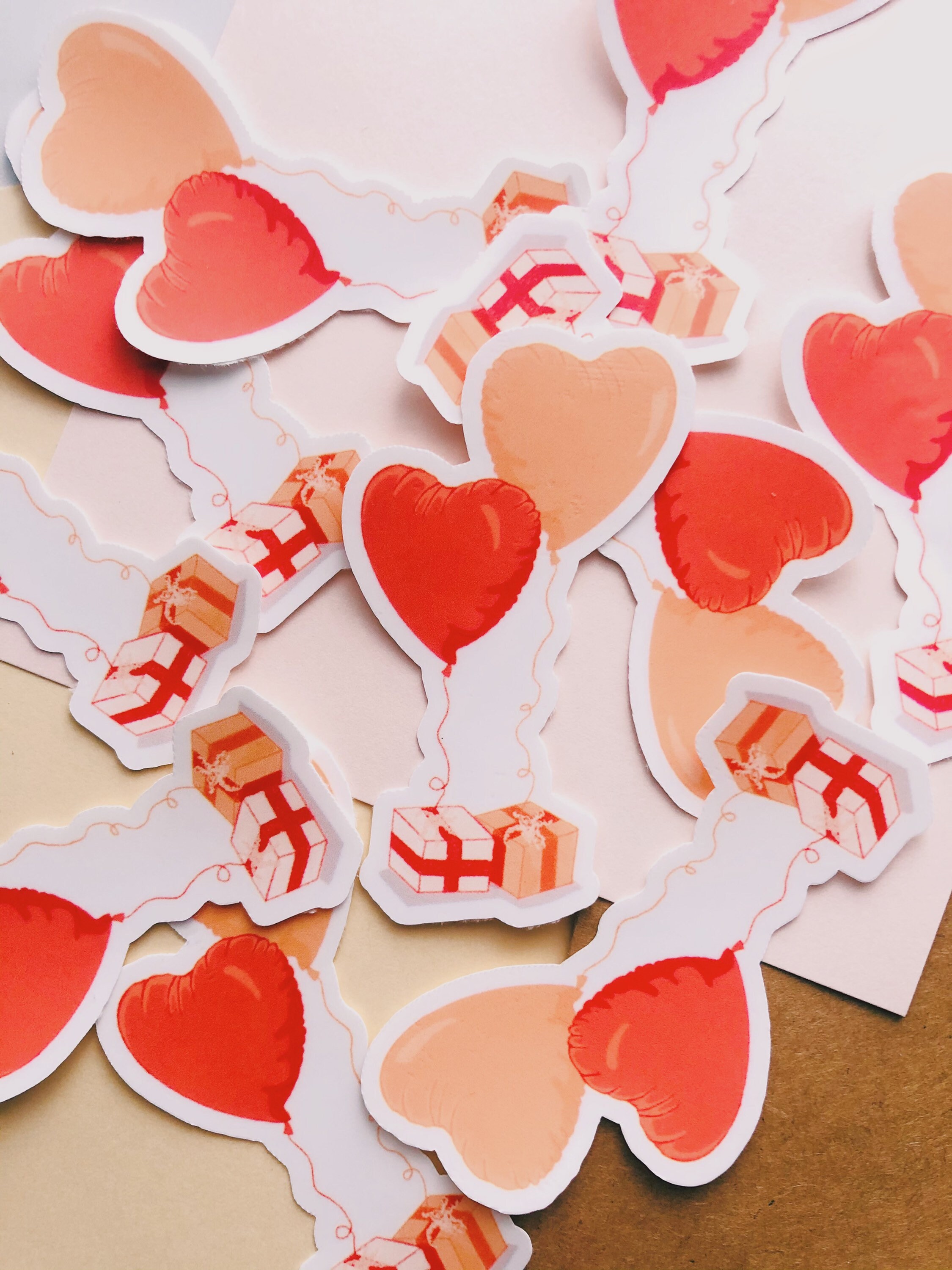 Heart Balloons Vinyl Sticker Love Balloons Sticker Gift | Etsy