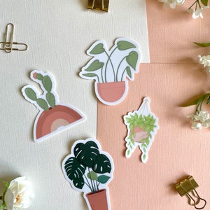 Paquete de pegatinas para amantes de las plantas / Pegatinas de plantas lindas, Plantas en macetas / Pegatinas de vinilo, Paquetes de pegatinas