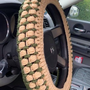 Olive Steering wheel cover digital pattern