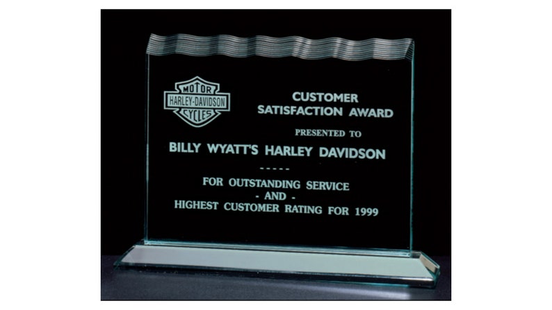 Performance Award Achievement Award Custom Polished Jade Acrylic Award w Acrylic Base Custom Engraving Retirement Gift Corporate Award