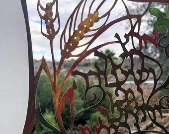 Eretz Hita.Home Blessing.The seven species of Israel papercut from the Holy Land. A home warming gift .