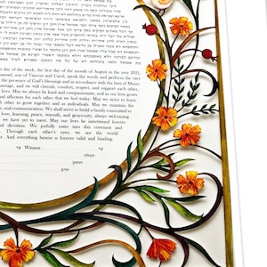 Papercut  Floral Ketubah