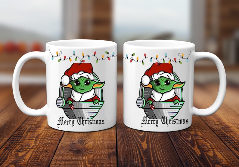 Baby Yoda Merry Christmas Light Etsy
