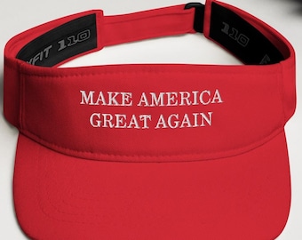 MAGA Embroidered Visor: Trump 2025 Patriot Cap