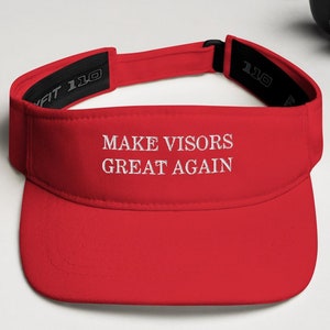 Make Visors Great Again Embroidered Visor, MAGA Hat Patriot Cap, Trump Sun Cap, MAGA Summer Sports Visor