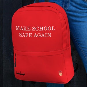 Make School Safe Again Backpack, Donald Trump Signature Bookbag, Trump 2024 Bag, MAGA Gift, Trump Campaign Backpack 2024