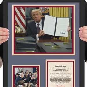 Donald Trump Inaugural Address Multi Photo Frame, Trump Poster, America&#39;s 45th and 47th President Frame, MAGA Gift, Trump 45 47 Gift