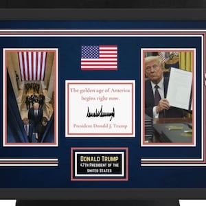 Donald Trump Inauguration Multi Photo Frame, Trump Poster, America&#39;s 45th and 47th President Frame, MAGA Gift, Trump 45 47 Gift