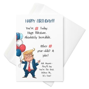 Personalisierte Trumpf Geburtstagskarte, Benutzerdefinierte Geburtstagskarte von Trumpf, Humor Trumpf Karte für Freund, Trumpf Geburtstagsgeschenk für Ihn Sie oder Ihn Version 004