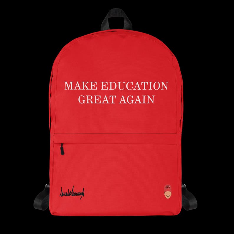 Trump Backpack MAGA Backpack, Donald Trump Signature, Patriotic Polyester Bookbag - Etsy