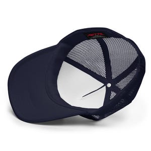 Unisex Navy Trump Foam Trucker MAGA Hat, MAGA Rally Hat, Trump Inauguration Adjustable Hat, White Text MAGA Cap