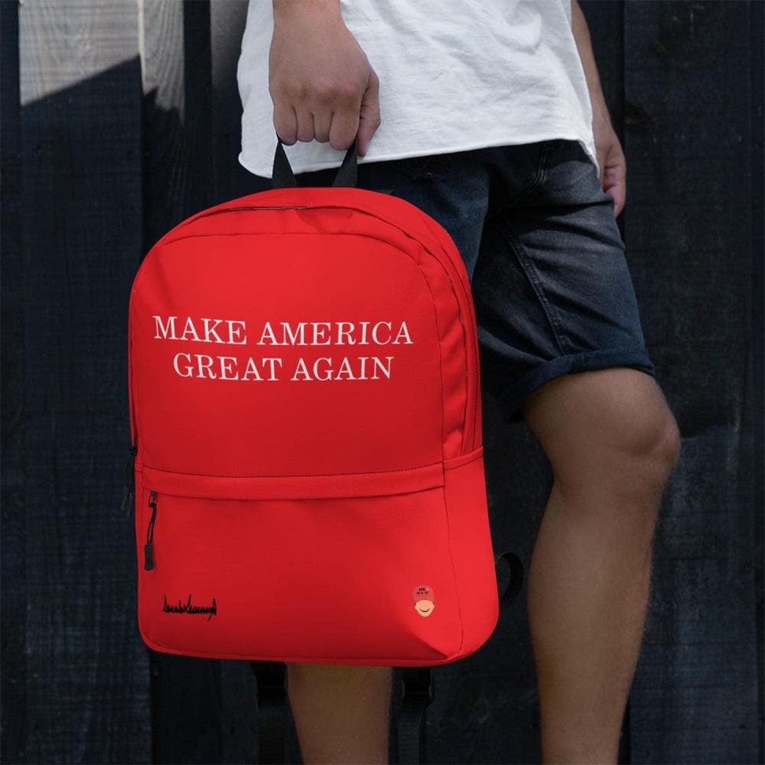 Trump Backpack MAGA Backpack, Donald Trump 2024, Patriotic Polyester Bookbag - Etsy