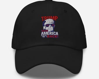 Trump Take America Back 2024 Cap, Unisex Embroidered Cotton Twill Hat