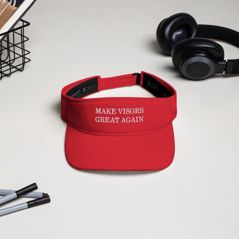 Make Visors Great Again Embroidered Visor, MAGA Hat Patriot Cap, Trump Sun Cap, MAGA Summer Sports Visor