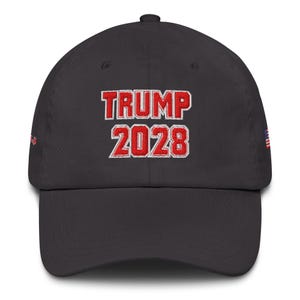 Unisex Retro Trump 2028 USA Flag Hat, Trump 3rd Term Cap, MAGA Trucker Cap, USA Gift, Political Support Hat, Support Trump Cap