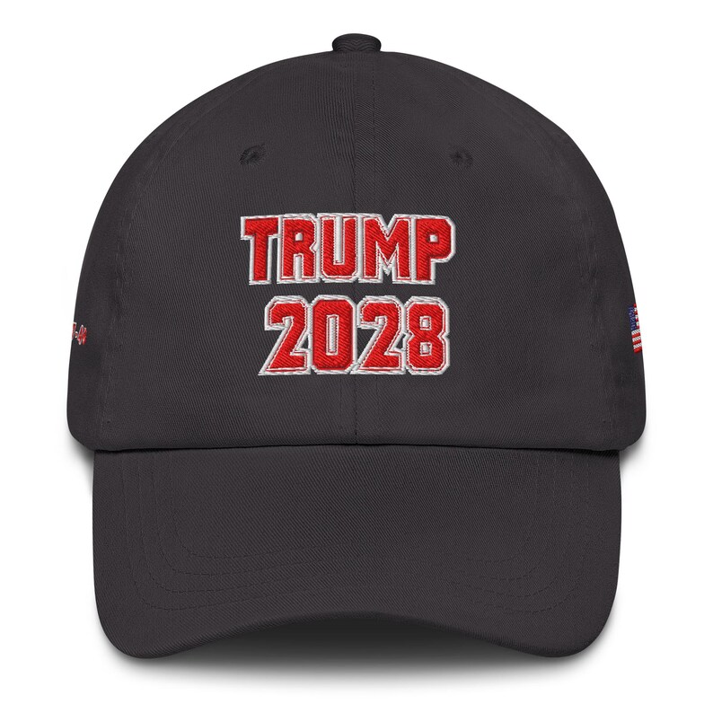 Unisex Retro Trump 2028 USA Flag Hat, Trump 3rd Term Cap, MAGA Trucker Cap, USA Gift, Political Support Hat, Support Trump Cap