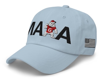 Unisex MAGA Bulldogs Hat, Trump Georgia, Adjustable Cap