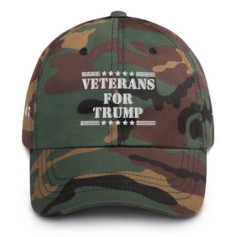 Unisex Veterans For Trump Military Medal Cap, Military MAGA Trucker Cap, USA Military Gift, Political Support Hat, Support Trump Cap